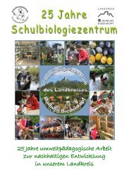 1987 fing alles an - Schulbiologiezentrum Biedenkopf - Landkreis ...
