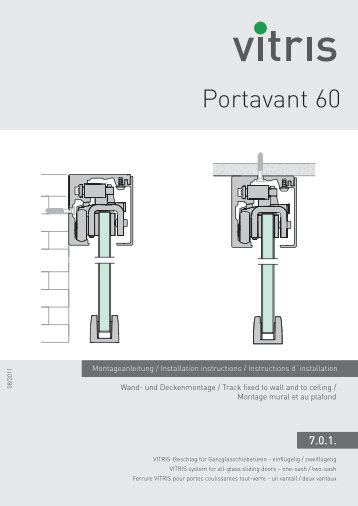 Portavant 60 assembly instruction - track fixed to wall - Willach