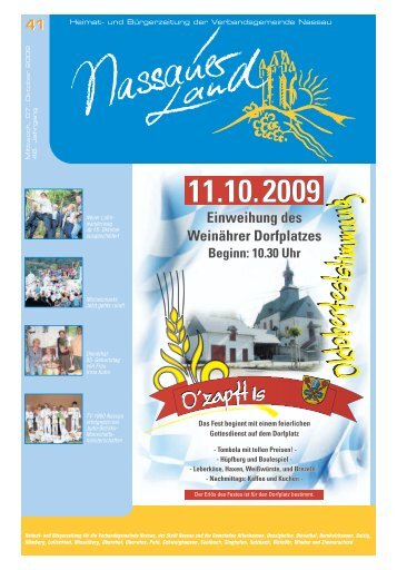 Mitteilungsblatt Ausgabe 41 - 2009 - Verbandsgemeinde Nassau