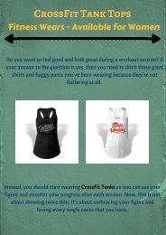 CrossFit Tanks – Where to Buy these Fitness Wears for Women