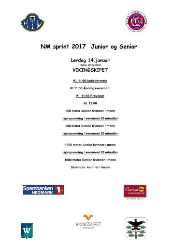 NM sprint 2017 Junior og Senior