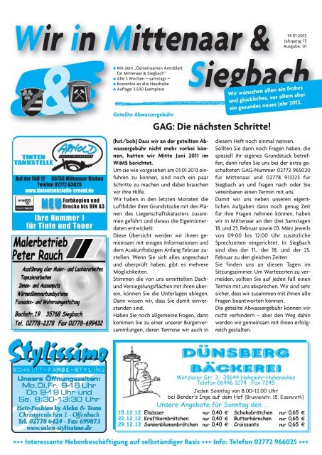 WiMS 14.01.12 - Gemeindeverwaltung Siegbach