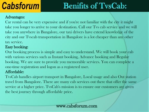 Bangalore to Chennai Car Rentals