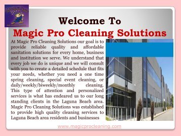 Carpet Cleaners Laguna Beach| Magic Pro Cleaning Solutions