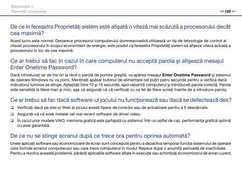 Sony VPCEA3C5E - VPCEA3C5E Istruzioni per l'uso Rumeno