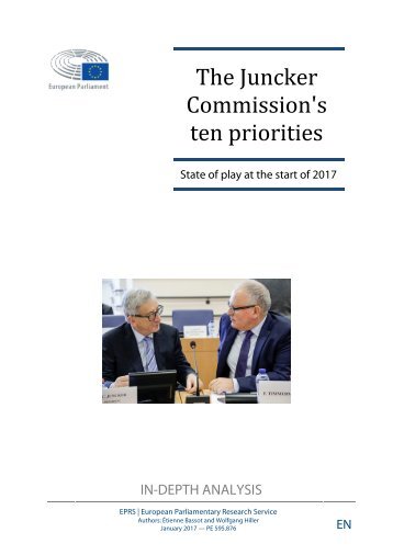 The Juncker Commission's ten priorities