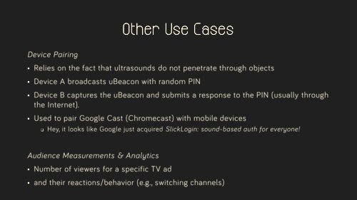 Ultrasonic Cross-Device Tracking