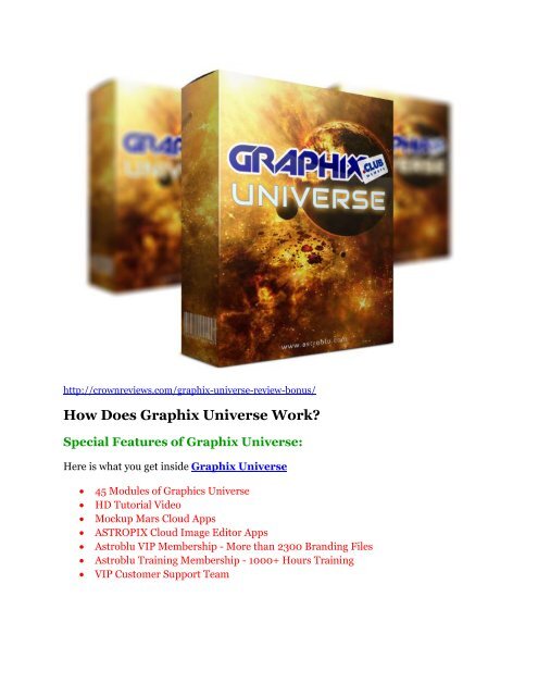 Graphix Universe review- Graphix Universe $27,300 bonus & discount