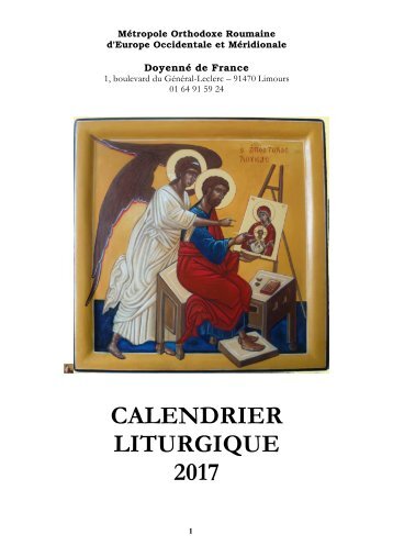 CALENDRIER LITURGIQUE 2017