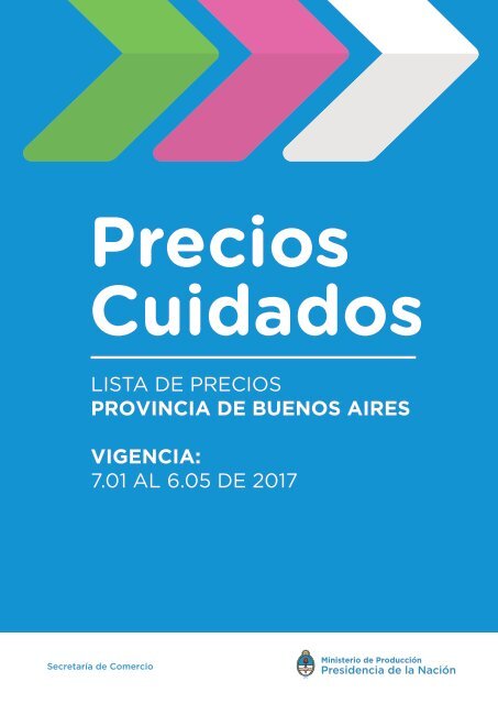 LISTA DE PRECIOS PROVINCIA DE BUENOS AIRES VIGENCIA 7.01 AL 6.05 DE 2017