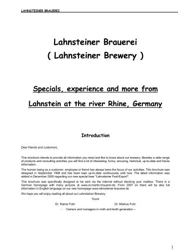 Lahnsteiner Brauerei ( Lahnsteiner Brewery )