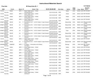 Instructional Materials Search