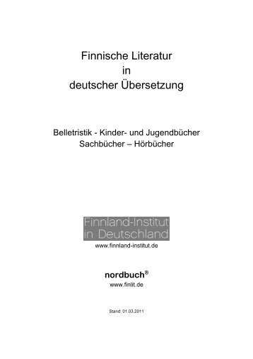 Finnische Literatur in deutscher Übersetzung - nordbuch Bücher ...