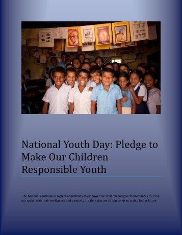 National Youth Day - Make Our Children Responsible Youth