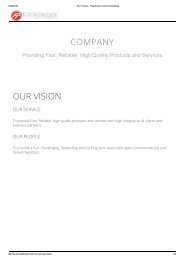 Our Vision - FastTrack Communications