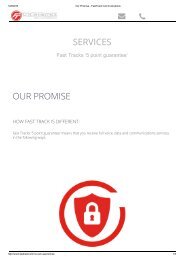 Our Promise - FastTrack Communications