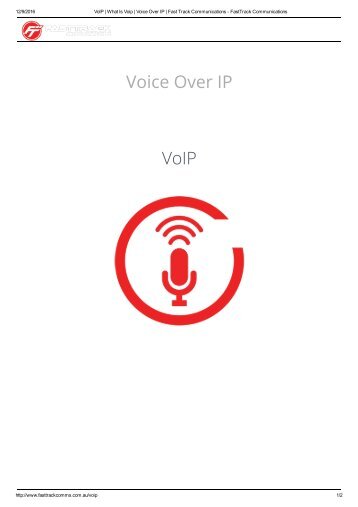 VoIP _ What Is Voip _ Voice Over IP _ Fast Track Communications - FastTrack Communications