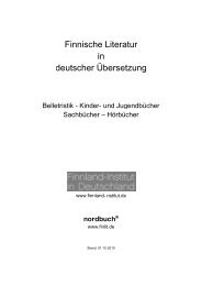 Finnische Literatur deutscher Übersetzung - nordbuch Bücher ...