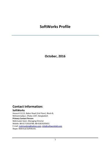 SoftWorks Profile_October, 2016