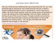 Assistance to boost the performance of Gmail account1-888-521-0120