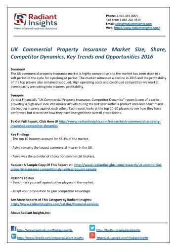 UK Commercial Property Insurance Market Share, Competitor Dynamics, Key Trends and Opportunities 2016