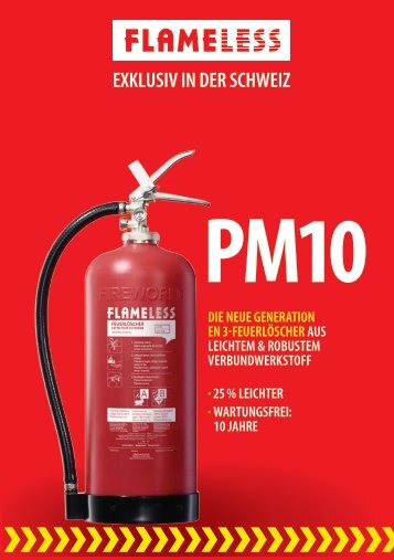 Dok. Feuerlöscher 10 Jahre Wartungsfrei - 20 Jahre ohne Folgekosten