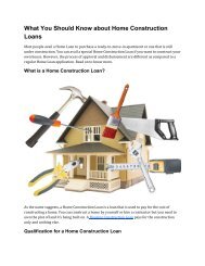 What You Should Know about Home Construction Loans