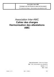 Association Inter-AMC Cahier des charges Harmonisation des attestations AMC