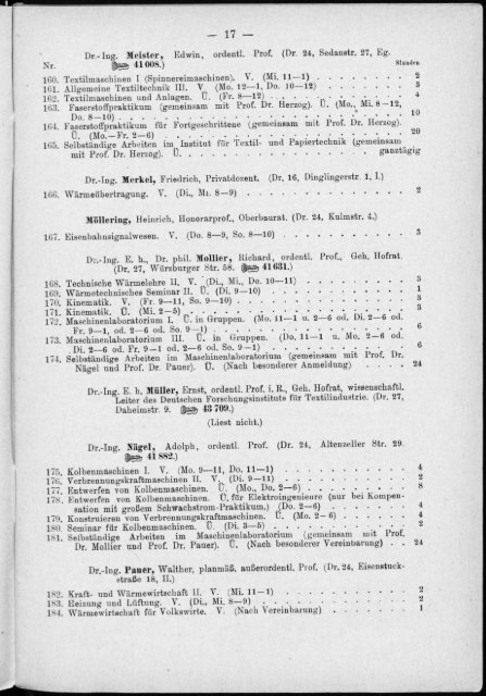 Verzeichnis der Vorlesungen und Übungen für das Winter-Semester 1926/27