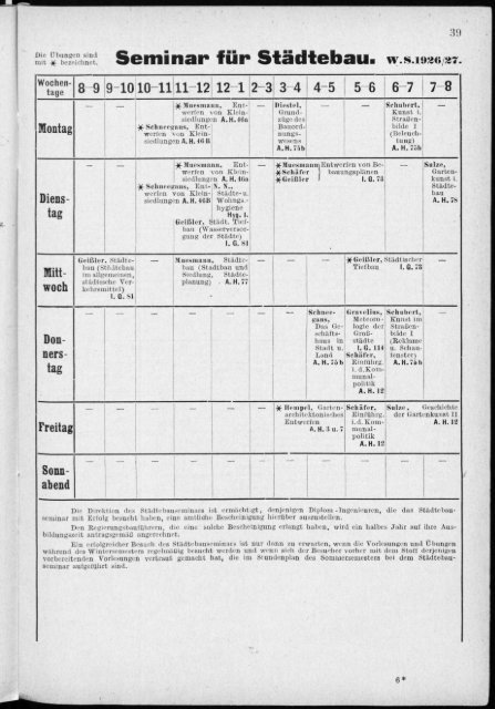 Verzeichnis der Vorlesungen und Übungen für das Winter-Semester 1926/27