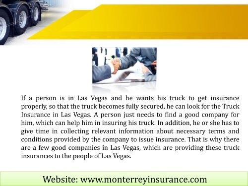 Truck Insurance in Las Vegas