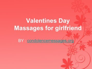 Valentines Day Massages for girlfriend