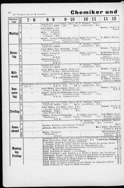 Verzeichnis der Vorlesungen und Übungen für das Sommer-Semester 1926