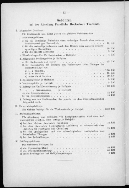 Verzeichnis der Vorlesungen und Übungen, Stunden- und Studienpläne Sommersemester 1930