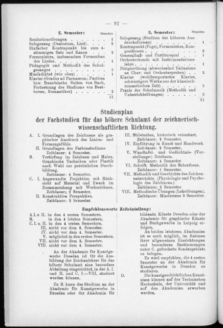 Verzeichnis der Vorlesungen und Übungen, Stunden- und Studienpläne Sommersemester 1930