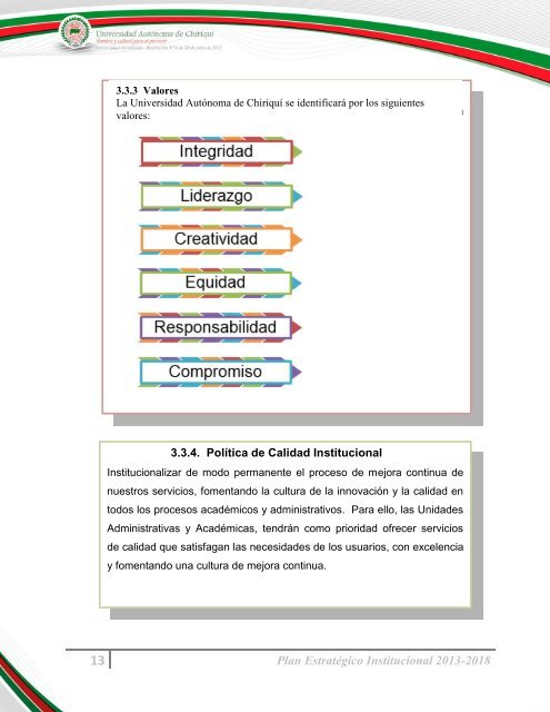 Plan Estrategico Institucional 2013-2018