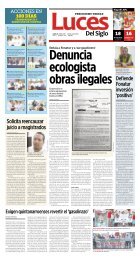 Denuncia ecologista obras ilegales