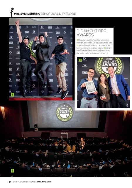 SHOP USABILITY AWARD 2016 - das Magazin