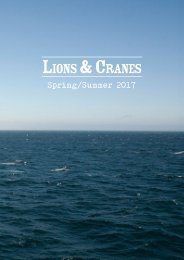 Lions and Cranes Spring / Summer 2017 Catalog