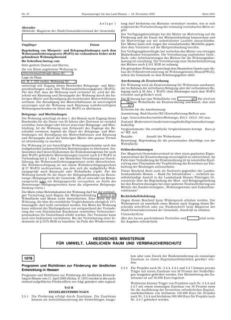 staatsanzeiger für das land hessen - M/S VisuCom GmbH