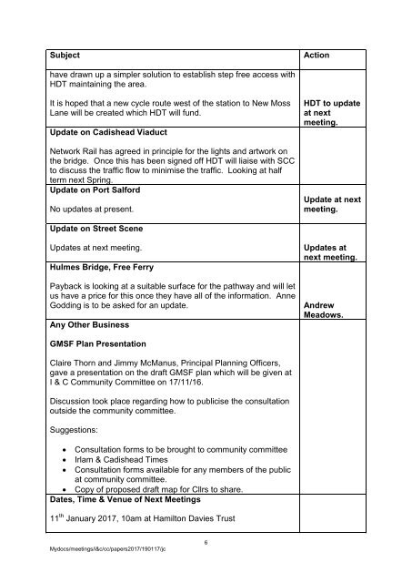 Irlam & Cadishead Community Committee