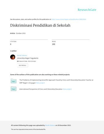 Diskriminasi Pendidikan di Sekolah