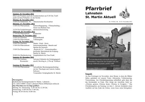 (Pfarrbrief 34.2012 (1).pdf) - Katholische Kirchengemeinde St.Martin