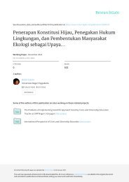 Penerapan Konstitusi Hijau, Penegakan Hukum Lingkungan, dan Pembentukan Masyarakat Ekologi sebagai Upaya Pelestarian Lingkungan Hidup