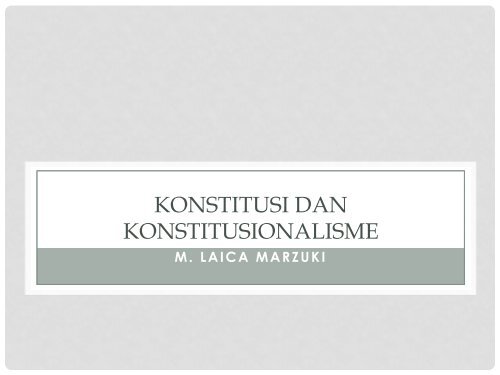 Isu-Isu Hukum dan Konstitusi Kontemporer