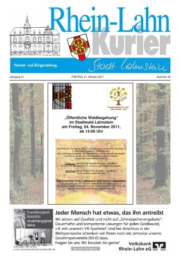 „Öffentliche Waldbegehung“ im Stadtwald Lahnstein am Freitag, 04 ...