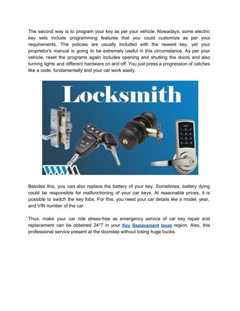 Car Lockout Service Dallas