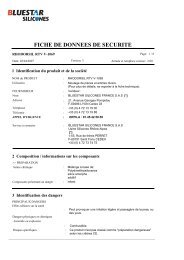 FICHE DE DONNEES DE SECURITE