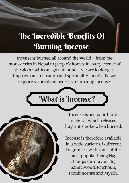 Incredible Benefits Of Burning Incense - Psychic 121 Readings