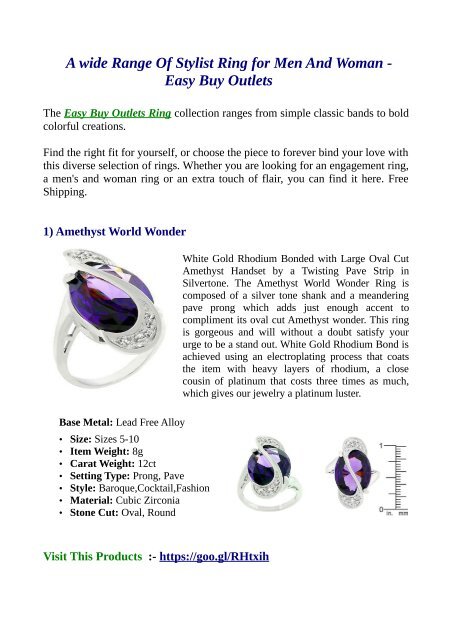 A wide Range Of Stylist Ring for Men And Woman -  Easy Buy Outlets